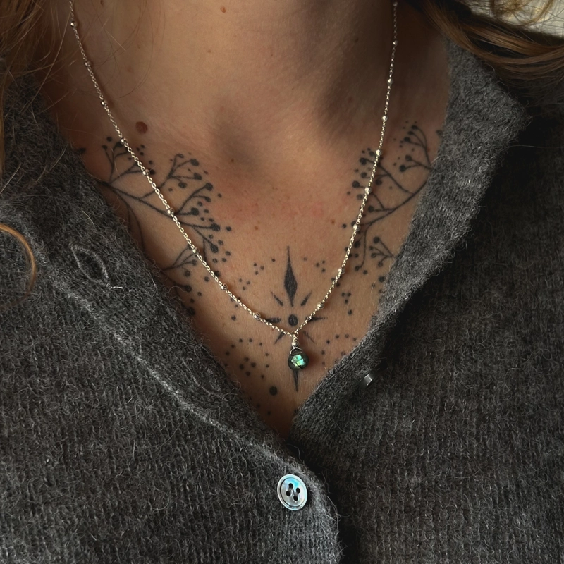 collana goccia - Labradorite